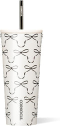 Corkcicle Cold Cup - 24oz Black Bows by Corkcicle