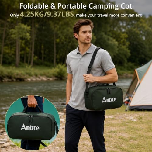 Anbte Height Adjustable Camping Cot, Support 400 lbs, Portable for 1 Person - Image 5