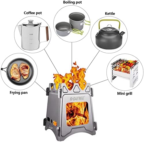 G4Free Camping Stove, Portable Wood Stove with Folding Stainless Steel - Image 5