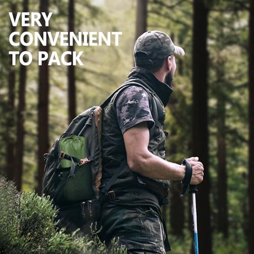 Sleeping Pad, Ultralight 40D Nylon Camping Mat Built-in Pump - Green - Image 6