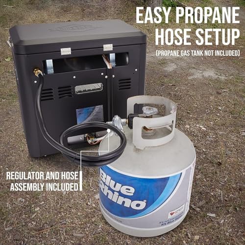 Hike Crew Outdoor Gas Camping Oven w/Carry Bag | CSA Approved Portable Propane-Powered 2-Burner Stove & Auto Ignition, Overheat Safety Shutoff, Built-In Thermometer Hose Regulator Included - Image 6