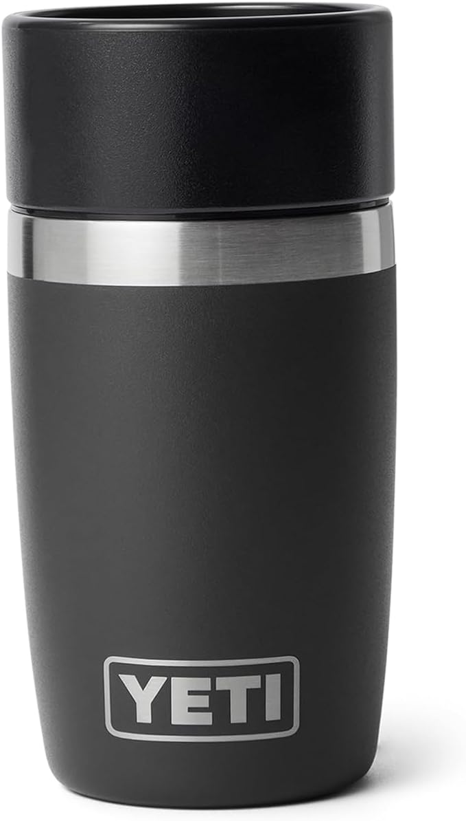 YETI Rambler 8 oz Travel Bottle, Stainless Steel, Vacuum Insulated with Leakproof Commuter Cap, Black by YETI