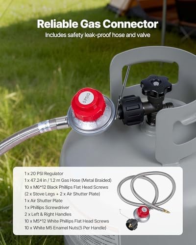 VEVOR 1 Burner Outdoor Propane Gas Stove, Propane LPG Gas Camping Stove, - Image 5