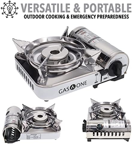 GasOne Emergency Gear Camping Butane Portable Gas Stove with Carrying Case - Image 5
