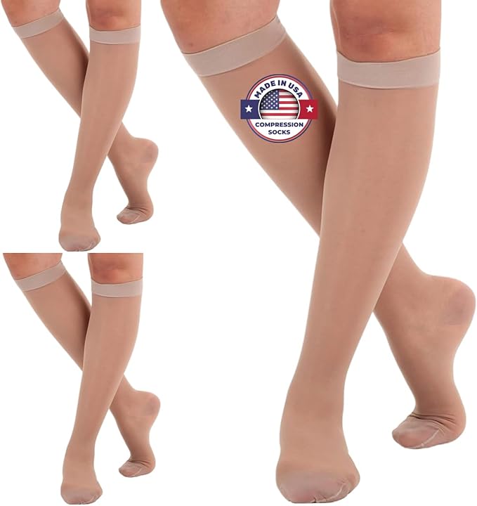 Wide Calves Sheer Compression Socks by AbsoluteSupportCompressionSocks