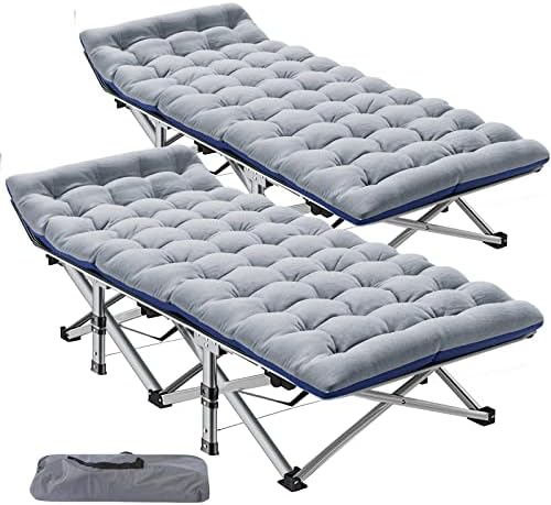 ABORON Camping Cot for Adults, 28 in Wide Folding Bed with Mattress by ABORON