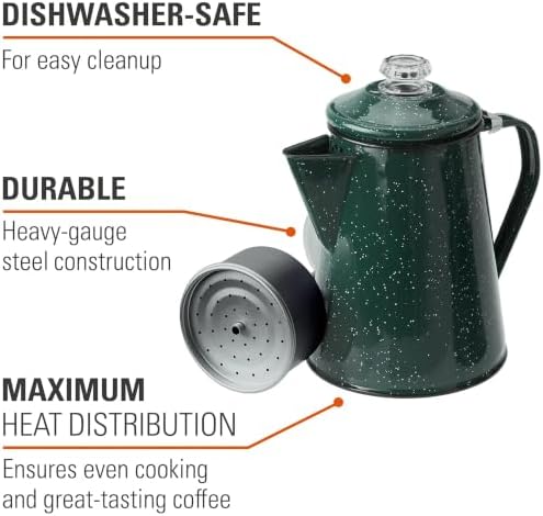 GSI Outdoors Percolator Coffee Pot | Enamelware Campfire Coffee Boiler Kettle for Outdoor Camping Cookware, Cabin, RV, Kitchen, Hunting & Backpacking - Image 4
