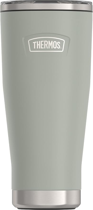 THERMOS ICON SERIES, Stainless Steel Tumbler with Slide Lock, 18 Ounce, River Rock by Thermos