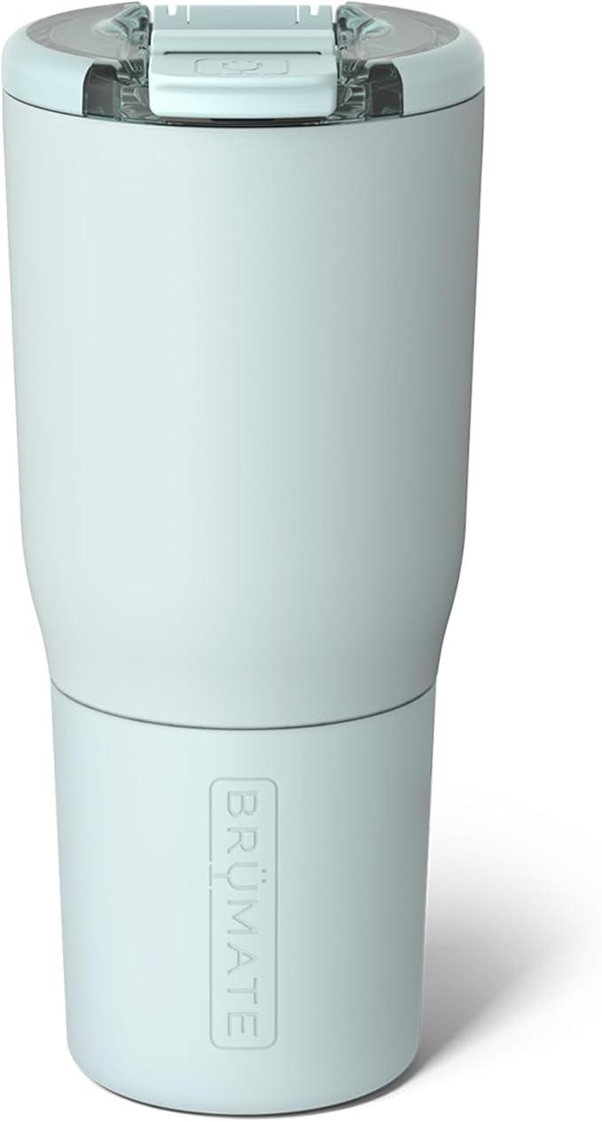 BrüMate Nav 25oz 100% Leak Proof Insulated Travel Tumbler with Magnetic BevLock™ Lid - Double Wall Cup-Holder Friendly Stainless Steel Mug (Blue Agave) by Br%C3%BCMate