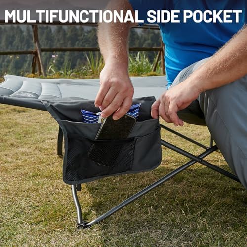 TIMBER RIDGE 31.8" W Extra Wide Heavy Duty Camping Cot for Adult, XL Cots - Image 6