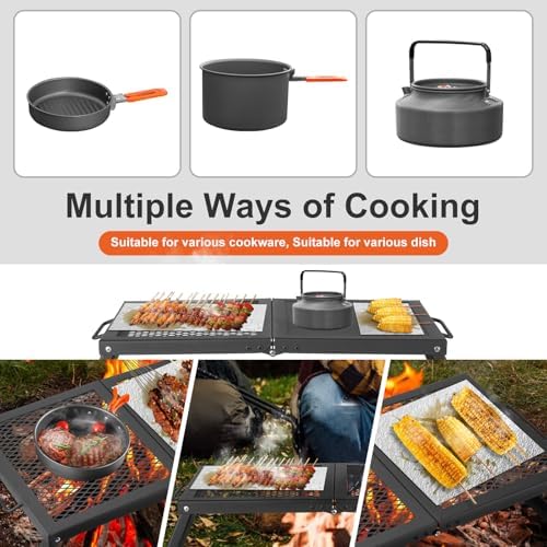 Odoland Portable Folding Charcoal Grills for Outdoor Cooking Bonfire BBQ - Image 6