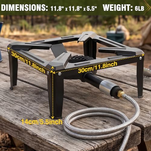 BESTFIRE Single Burner Propane Gas Stove 13000 BTU Portable Outdoor Cooker - Image 2