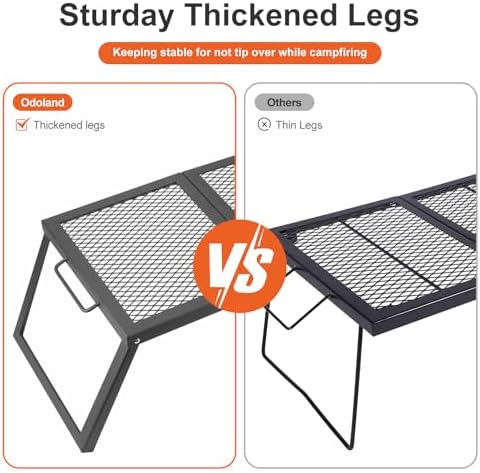 Odoland Portable Folding Charcoal Grills for Outdoor Cooking Bonfire BBQ - Image 5