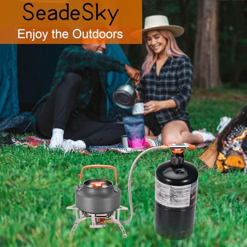 Portable Backpacking Stove with Piezo Ignition Windproof Camping Gas Stove Camp Stove Foldable Burner with Propane Canister Adapter for Outdoor Camping Hiking Picnic - Image 7