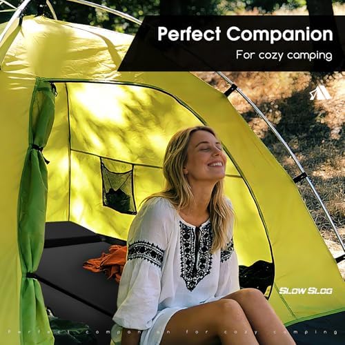 Self-Inflating Single Camping Pad with Pillow, 8cm Foam Sleeping Mat, Black - Image 2