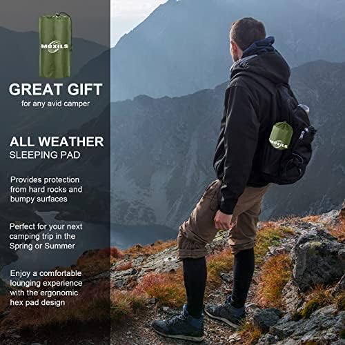 MOXILS Sleeping Pad, Ultralight Inflatable Sleeping Pad for Camping, Built-in Pump, Ultimate for Camping, Hiking, Airpad, Carry Bag, Repair Kit, Compact & Lightweight Air Mattress(Green) - Image 7