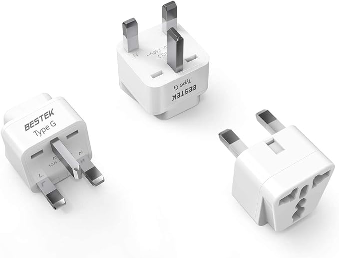BESTEK UK Travel Plug Adapter Set, Grounded Universal Power Plug Adapter by BESTEK