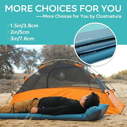 Clostnature 3in Lightweight Self Inflating Sleeping Pad for Camping - Image 6