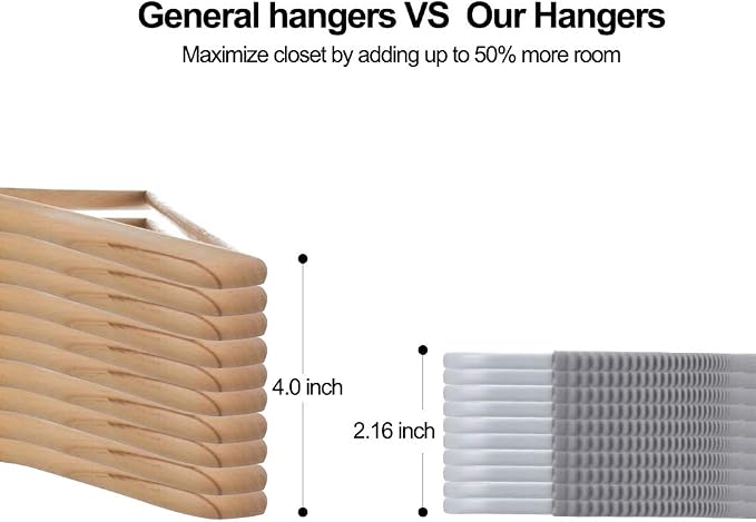 50-Pack Heavy-Duty Plastic Hangers - Image 4