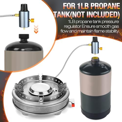 Propane Camping Stove, Portable Camp Gas Stove 13500BTU Burners with Piezo Ignition, Carrying Bag - Image 3