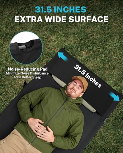 Gonex 31" Camping Cot with Adjustable Height, Portable Fold Cot for Adults - Image 4