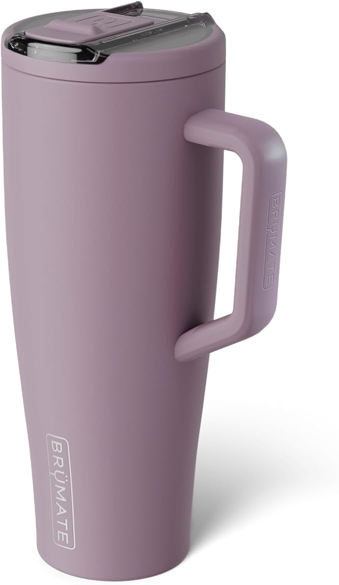 BrüMate Era Flip 40oz Tumbler with 100% Leakproof Covered Straw Lid | Hygienic Covered Straw | Insulated Stainless Steel Water Bottle with Handle | Cup Holder Friendly | BPA-Free (Lilac Dusk) - Image 2