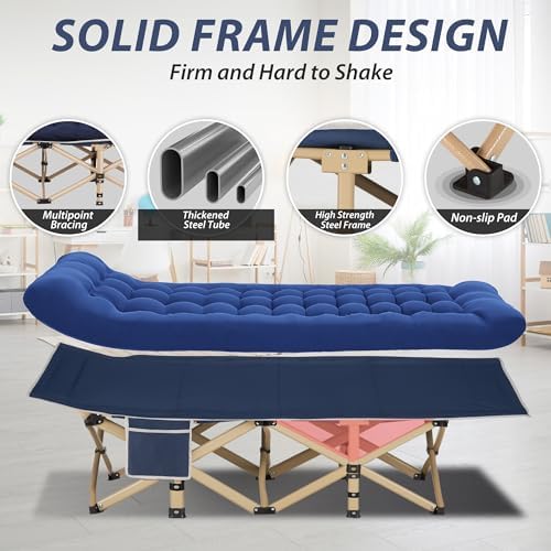 Folding Camping Cot with Mattress for Adults,28" Wide,600LBS - Image 5