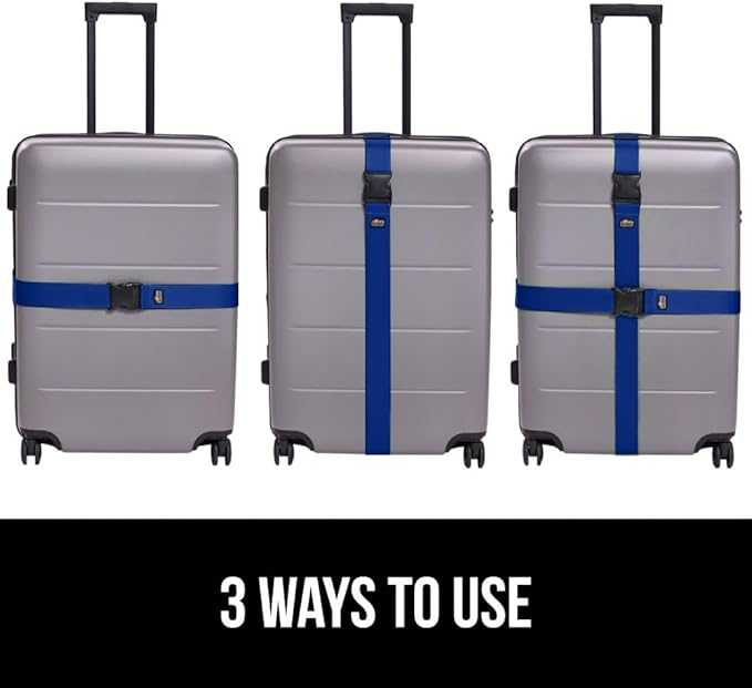 GORILLA GRIP Heavy Duty 8 Pack Adjustable Luggage Straps - Image 6