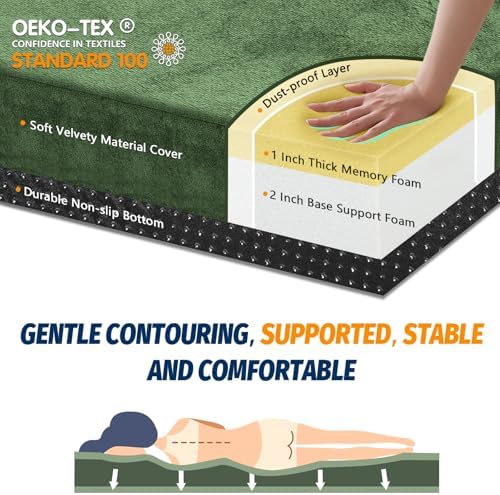 CYMULA Memory Foam Camping Mattress Pad, CertiPUR-US Sleeping Mat, Portable Roll Up Mattress for Adults, Camping Bed Pads for Sleepover, Car Bed with Travel Bag - Image 7