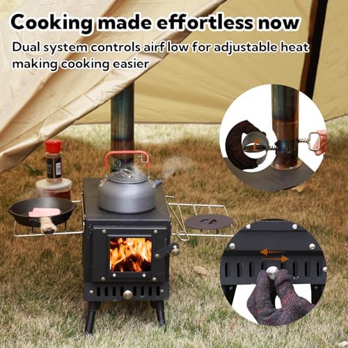 Huskfirm Wood Burning Stove, FoldingTent Stove for Heating - Image 3