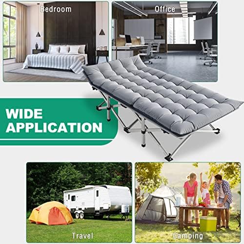 LILYPELLE Folding Camping Cot, Extra Wide Heavy Duty Sleeping Cots - Image 4
