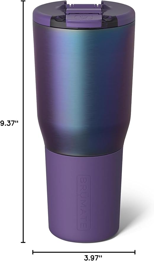 BrüMate Nav 35oz 100% Leak Proof Insulated Travel Tumbler with Magnetic BevLock™ Lid - Double Wall Cup-Holder Friendly Stainless Steel Mug (Dark Aura) - Image 7
