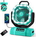 Odoland Portable Camping Fan with Light, 20000mAh Rechargeable Battery Fan by Odoland