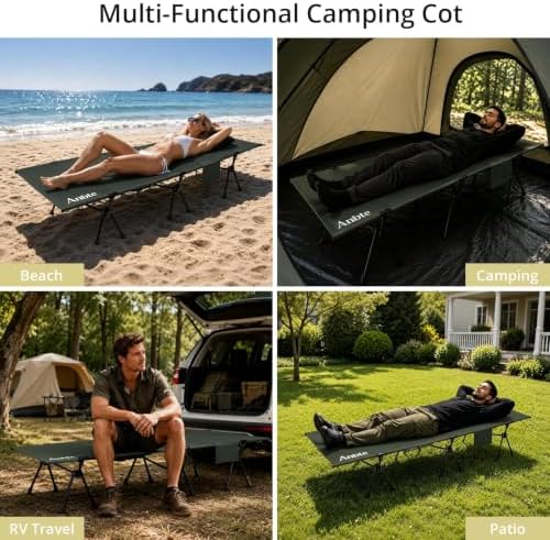 Anbte Height Adjustable Camping Cot, Support 400 lbs, Portable for 1 Person - Image 6