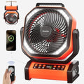 Socool Camping Fan with Light, 20000mAh Rechargeable Battery Fan with Remote, 112Hrs & 8 Speeds, Digital Display, Timer, Auto Oscillation, 270° Pivot & Hook for Outdoor Tent, Hurricane, Power Outage by Socoolfancoolinhand