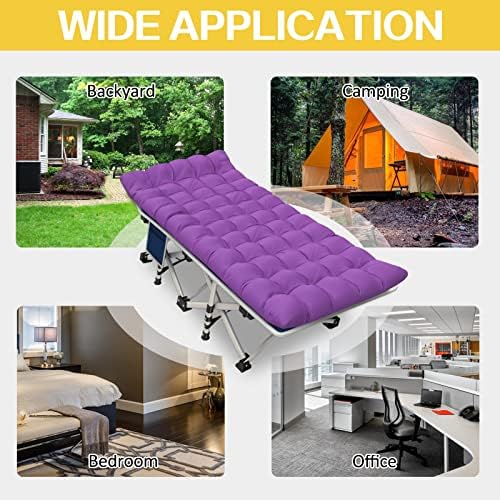 2 Pack Camping Cot with Mattress,Camping Bed,Folding Cot - Image 5