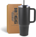 Hogg Big Swig 40 oz Tumbler with Handle and Straw - Charcoal Gray, 40oz Insulated Stainless Steel, Water Tumbler with Straw, Water Cup with Handle, Versatile Leak Proof Lid by HoggOutfitters
