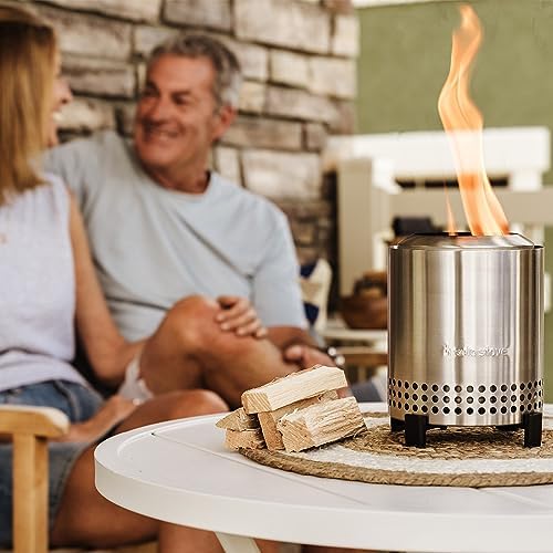 Solo Stove Mesa, 5.1 Inch Tabletop Fire Pit with Stand - Smokeless, Stainless Steel Fire Pit for Camping, Outdoor & Patio- Wood Burning or Pellet Fueled Portable Bonfire, 1.4lbs, Stainless Steel - Image 6