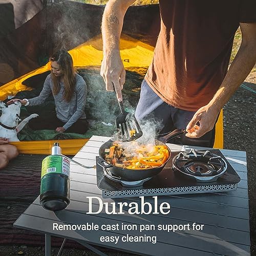 Coleman PEAK1 2-Burner Portable Camping Stove, Premium 20,000 BTUs Gas Stove with Adjustable Burners & Carry Case, Great for Camping, Tailgating, Grilling, BBQ, & More - Image 6