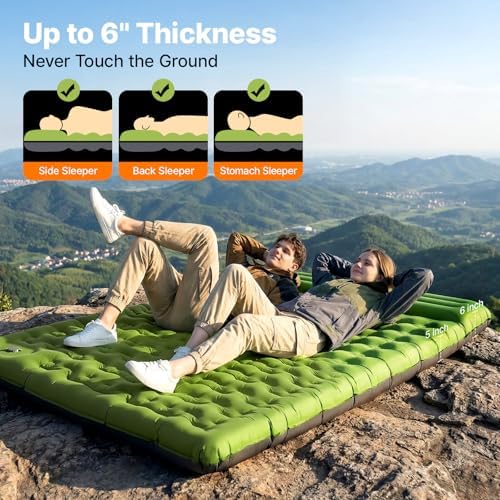OGERY Sleeping Pad, Ultralight Inflating Camping Pad with 6" Extra-Thick - Image 3