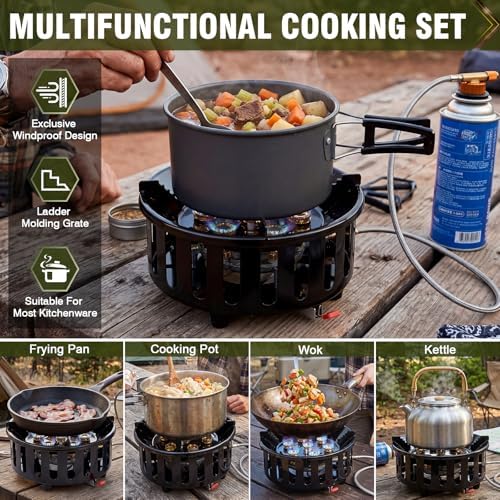 BESTFIRE 72000 BTU High Output Windproof Propane Gas Stove Piezo Ignition - Image 5