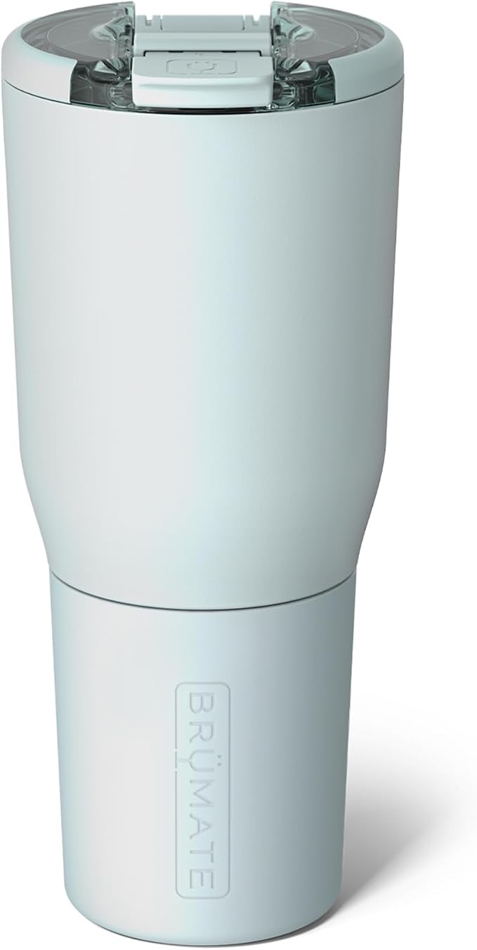BrüMate Nav 35oz 100% Leak Proof Insulated Travel Tumbler with Magnetic BevLock™ Lid - Double Wall Cup-Holder Friendly Stainless Steel Mug (Blue Agave) by Br%C3%BCMate