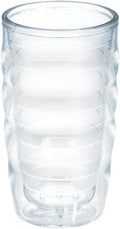 Tervis Clear & Colorful Tabletop Made in USA Double Walled Insulated Tumbler Travel Cup Keeps Drinks Cold & Hot, 10oz Wavy, Clear by TervisTumblerCompany
