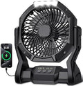 Portable Rechargeable Fan, 20000mAh Battery Powered Camping Fan with LED Light & Hook, 270° Adjustable, 4-Speed, 4H Timer Camping Essentials for Outdoor Tent Travel BBQ Car, Gifts for Men Dad by Unknown