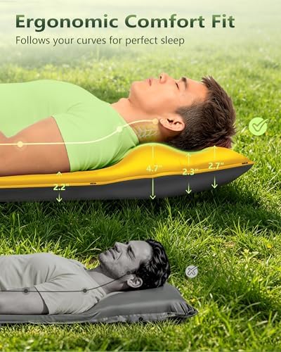 Self-Inflating Sleeping Pad with Built-in Pillow, 8R-Value 4 Season - Image 4