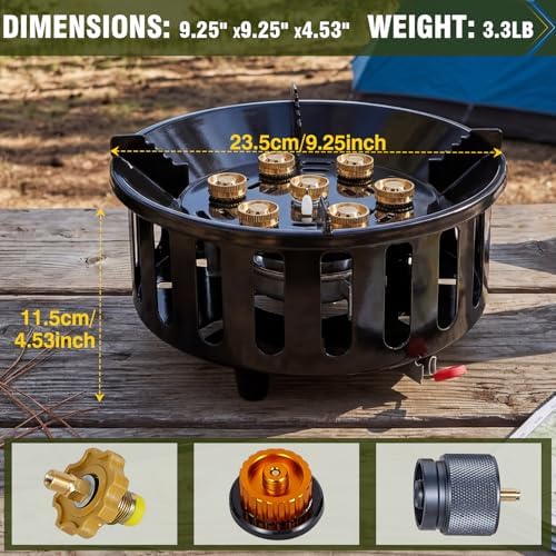 BESTFIRE 72000 BTU High Output Windproof Propane Gas Stove Piezo Ignition - Image 2