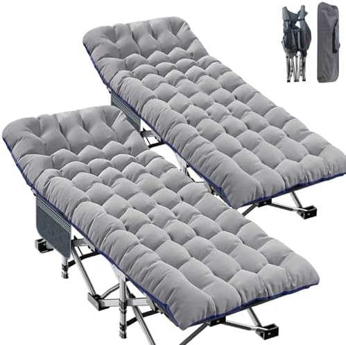 ABORON XXL Folding Camping Cot for Adults, 32 in Wide with Mattress, 900 lb by ABORON