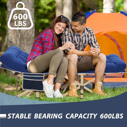 Folding Camping Cot with Mattress for Adults,28" Wide,600LBS - Image 2