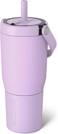 BrüMate Resa 25oz 100% Leakproof Travel Tumbler with Handle & Straw | Flexible SoftSip Straw | Silicone Sleeve for Durability | Stainless Steel | Cup Holder & Travel Friendly Water Bottle | (Lavender) by Br%C3%BCMate