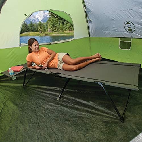 Coleman Pack-Away Big ‘n Tall Camping Cot with Removable Side Table, Extra Wide Cot Fits Adults up to 6ft 6in or 300lbs, Carry Bag Included - Image 5